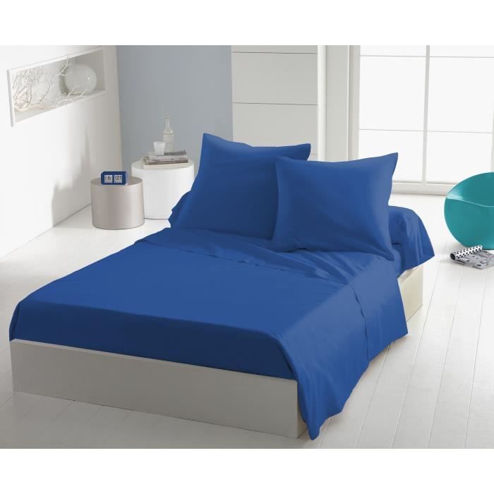 Flat sheet - HOME LINGE PASSION - 240 x 300 cm - Blue