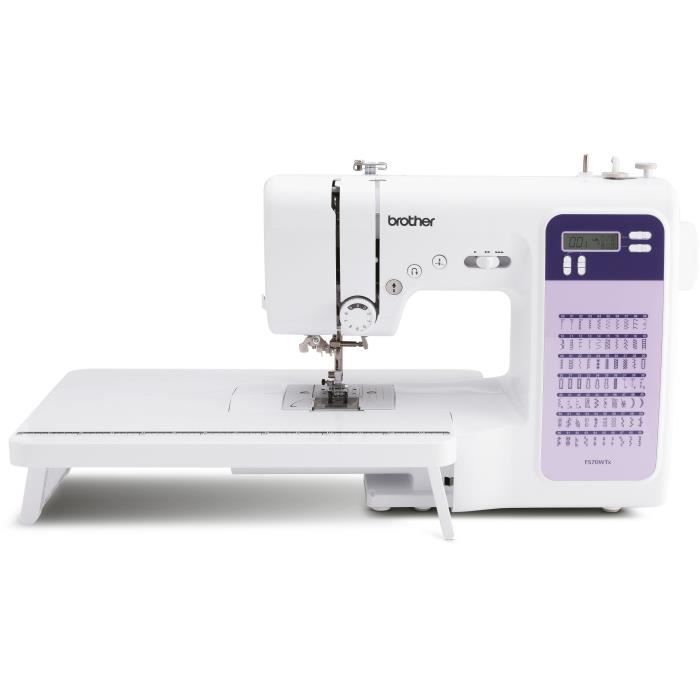 BROTHER FS70WTx Electronic sewing machine - 70 stitches - Needle threader - LCD display - Selection keys - Free arm