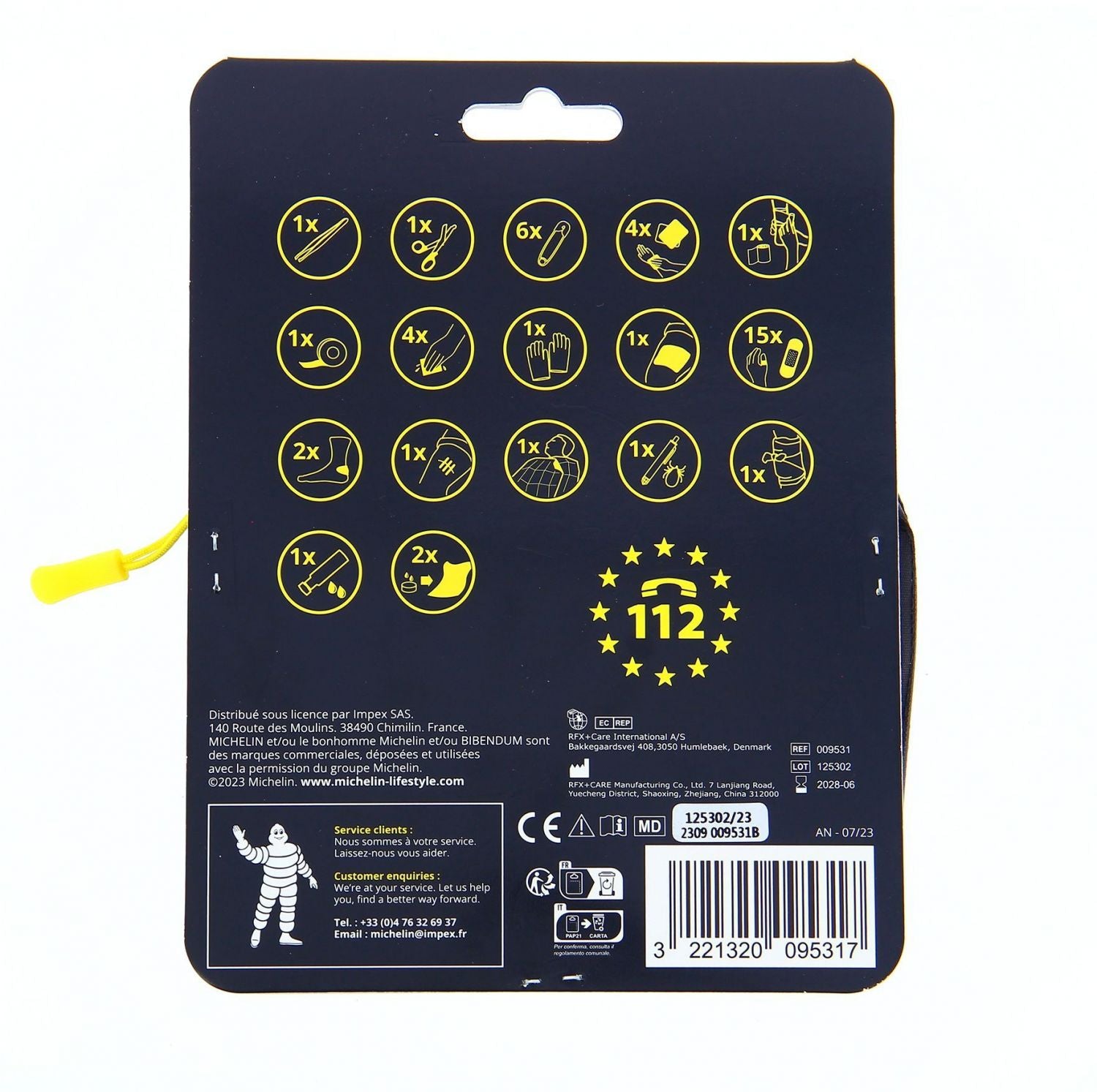 MICHELIN First aid kit recreation. 44 pieces