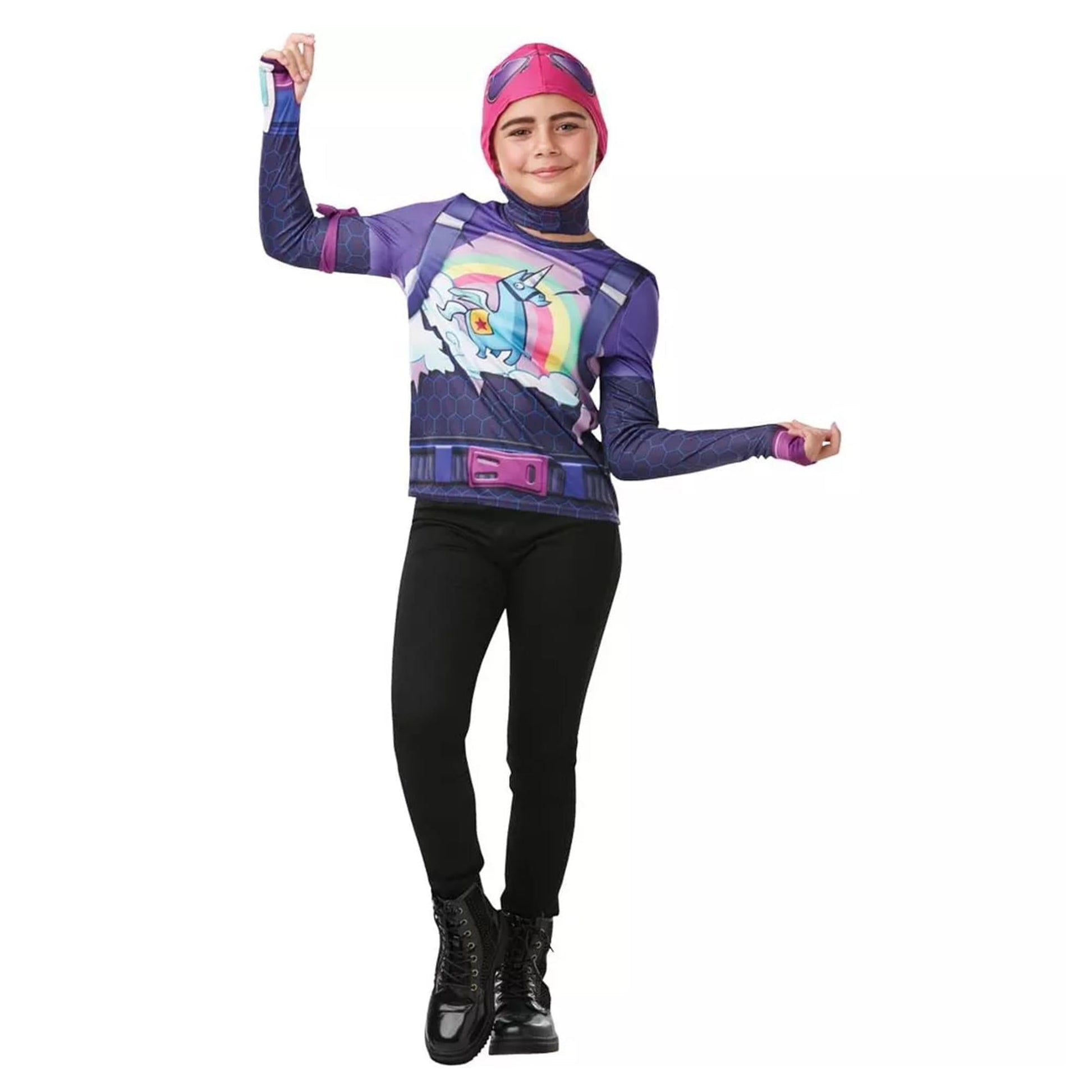 Fortnite Brite Bomber Teen Costume Top & Cap - 11-12 yrs