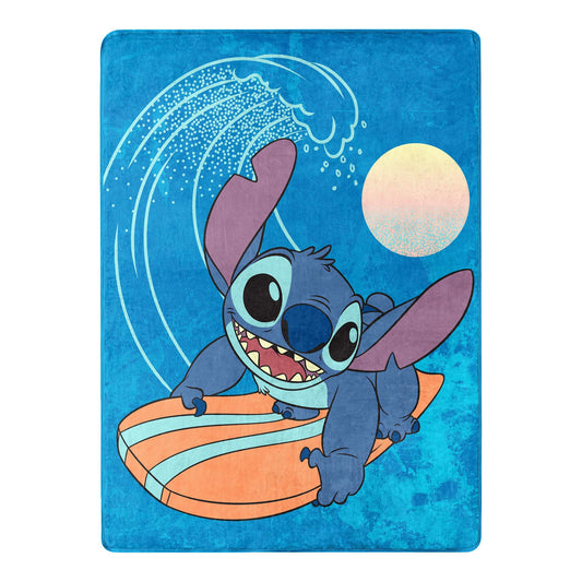 Disney Lilo & Stitch Make Waves 46 x 60 Inch Silk Touch Throw Blanket