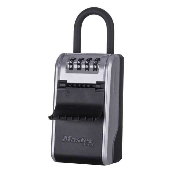 MASTER LOCK - Exterior key box with flexible handle - New design - Large Capacity - High Security - 19.6 x 7.6 x 5.6 cm