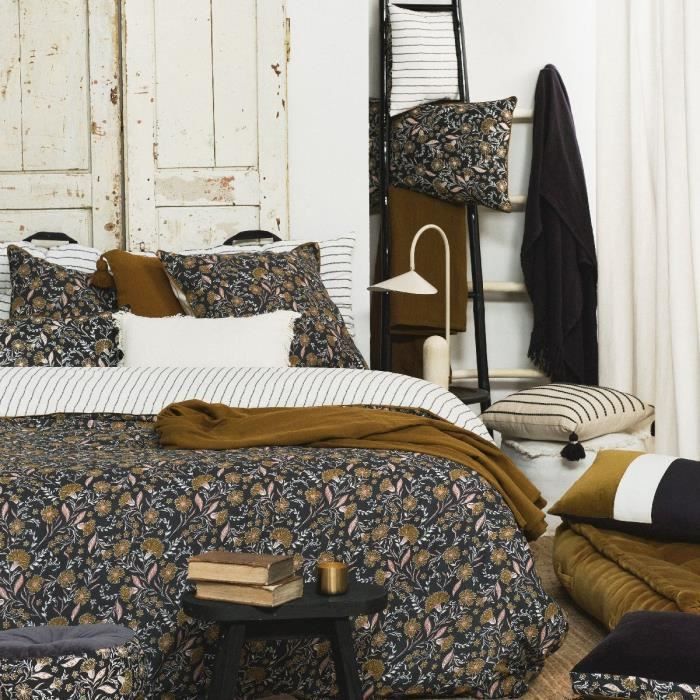 TODAY BEDDING SET - DUVET COVER 220X240 + 2 PILLOWCASES 63X63 - 100% COTTON 57 thread count - Marigold Indies