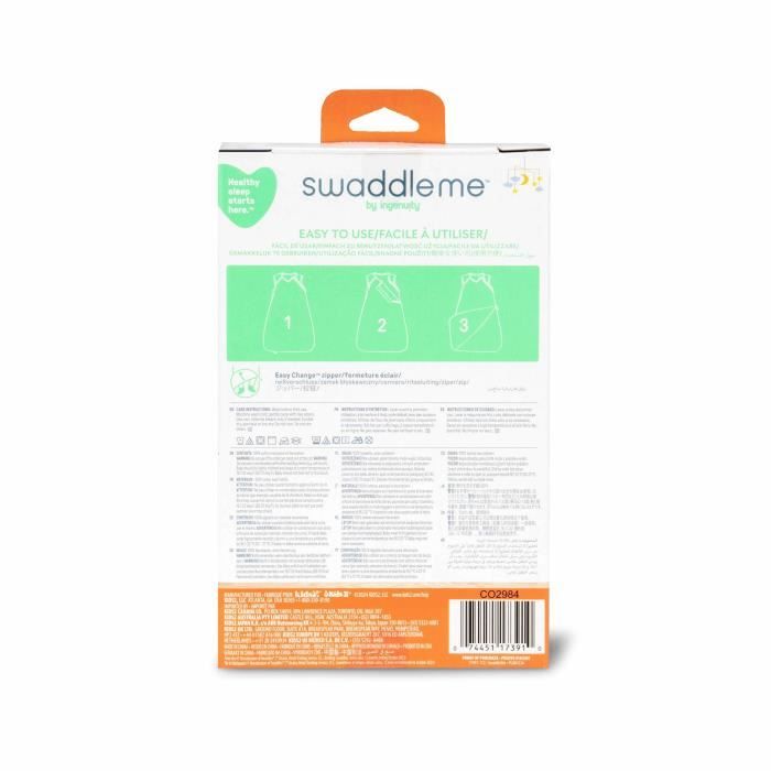 INGENUITY, Swaddling Sleeping Bag, Polka Dot Sleeping Bag, for Summer TOG 0.5 Adjustable from 3 to 18 months Oeko-Tex certified