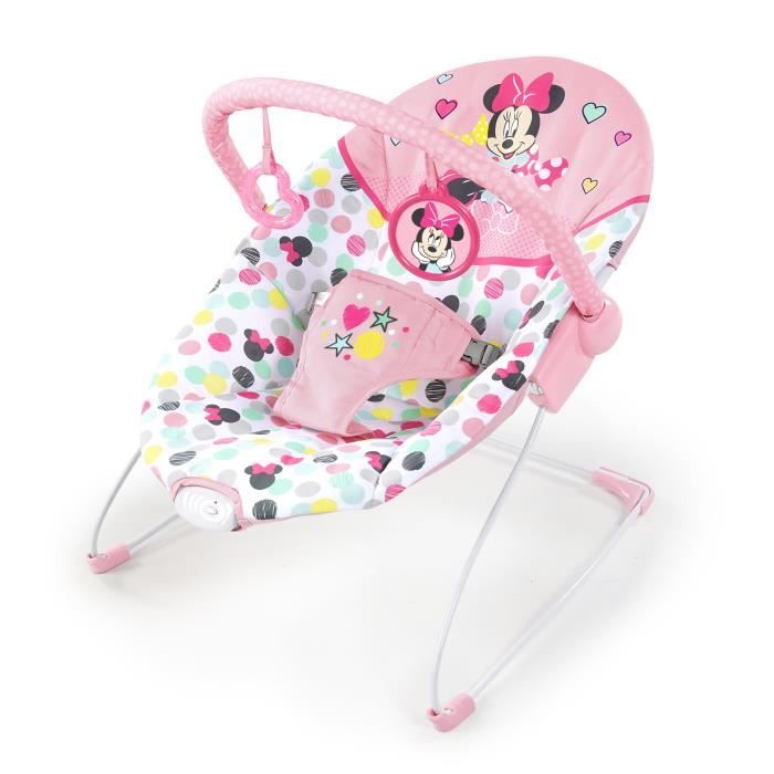 Disney Baby Bouncer Minnie Spotty Dotty with vibrations and play arch