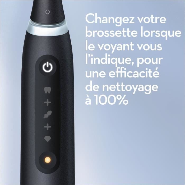 ORAL-B iO5 connected electric toothbrush - black - Bluetooth, 1 brush head and 1 travel case