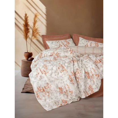 Bedding set - 1 duvet cover 220 x 240 cm + 2 pillowcases 60 x 60 cm - 100% cotton - Cinnamon