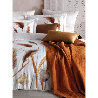 Bedding set - 1 duvet cover 220 x 240 cm + 2 pillowcases 60 x 60 cm - 100% cotton satin - White