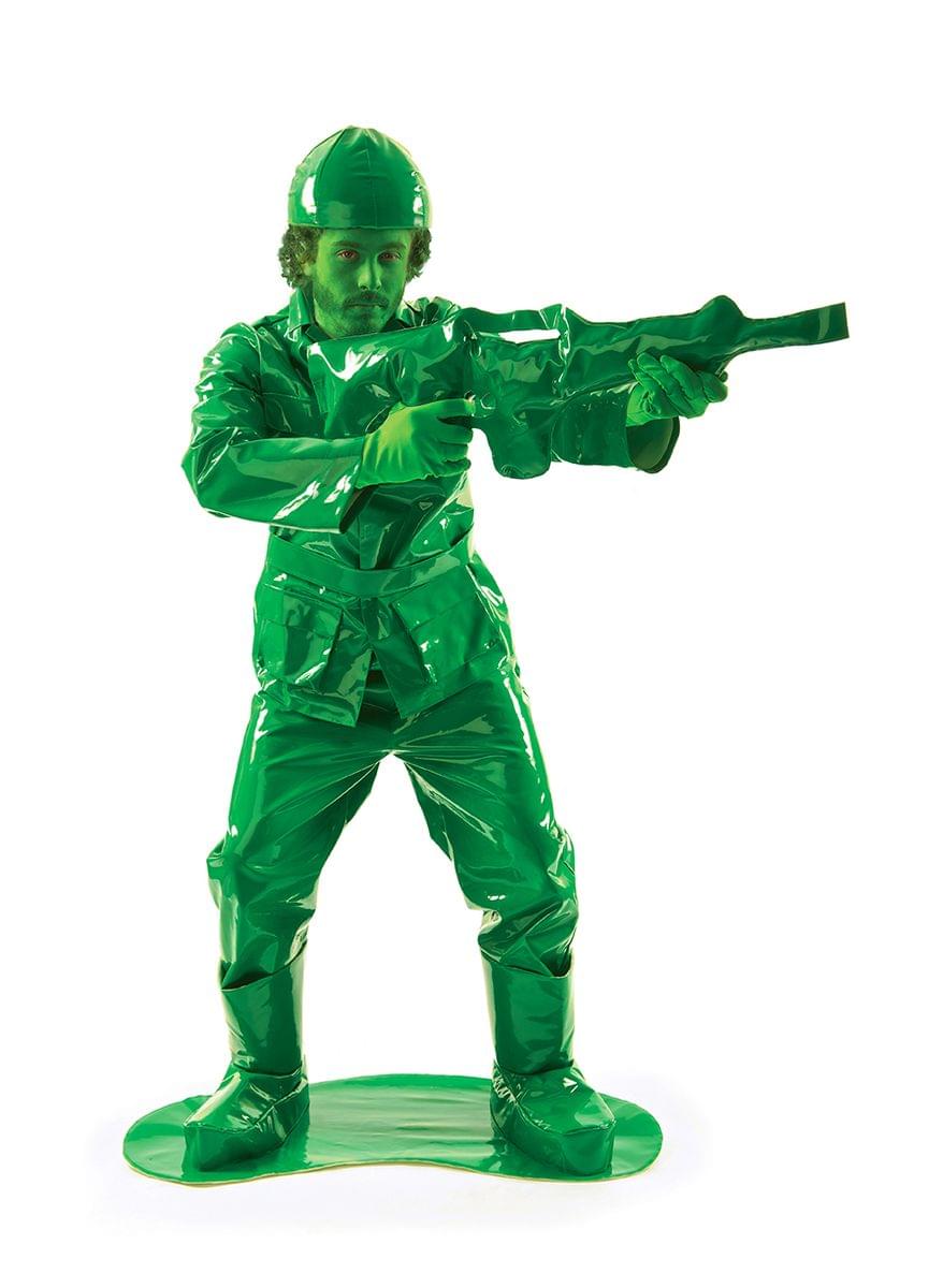 Toy Green Army Man Adult Costume, X-Large