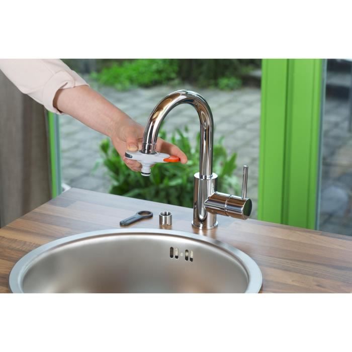 Gardena adapter for interior tap-Adapted connection M22 or female M24-5 year warranty (18210-20)