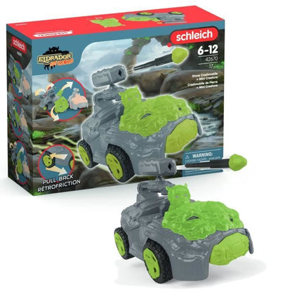 Pierre's Crashmobile with Mini Creature, Car Set with Fantasy Figure, Schleich 42670 Eldrador Creatures
