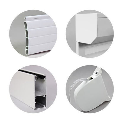 FRANCE-COMBI PVC manual reversible rolling shutter with strap - W 120 x H 120 cm