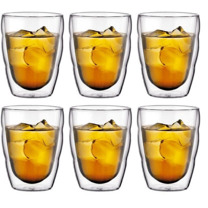 Set of 6 thermo glasses - BODUM - Pilatus - Double wall - 0.25 l - Transparent