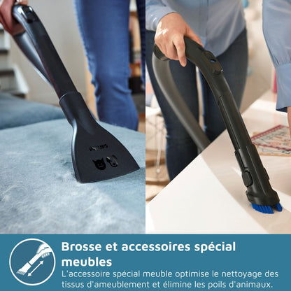 Cylinder vacuum cleaner with bag - PHILIPS - XD5123/10 - 900 W - 4 L - Black