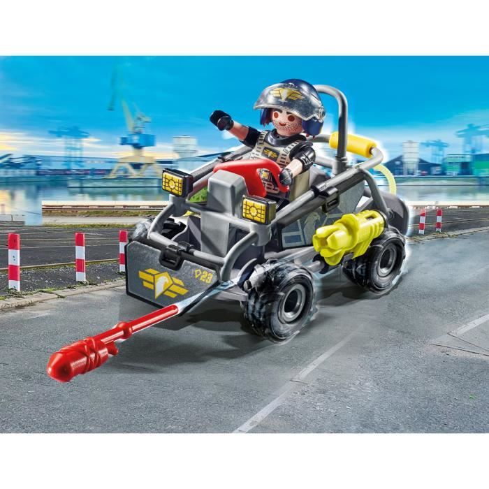 PLAYMOBIL 71147 Transformable Bandit Quad, Police Elite Unit, City Action, Ages 5 and up