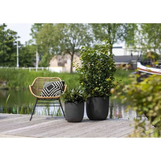 Ball flower pot - CAPI EUROPE - SMOOTH NL - 35 x 34 cm - Black