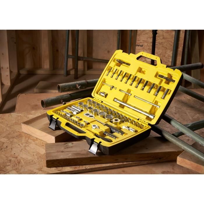 1/4 and 1/2 Stanley - FMMT82826-1 socket set with ratchet and fatmax length - game of 81 pieces