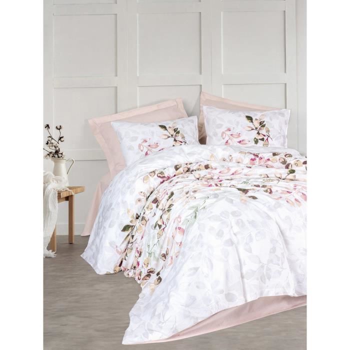 Bedding set - 1 duvet cover 220 x 240 cm + 2 pillowcases 60 x 60 cm - 100% cotton - Beige