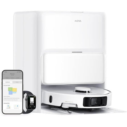 MOVA P50 Ultra - Robot Vacuum Cleaner with Docking Station - 19,000 Pa - Cleaning from corners to edges