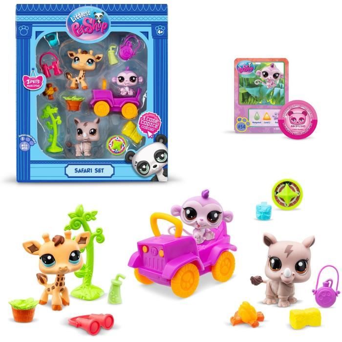 BANDAI - Littlest Pet Shop - Safari Pack - 3 animals and accessories - BF00524
