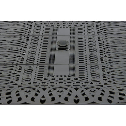 Elisabeth 132X48 Aluminum Rectangular Extension Table