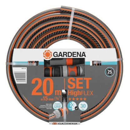 Gardena Kit Comfort Highflex watering pipe-Length 20m-Ø15mm-Anti-node and non-deformable-20 years warranty (18074-26)