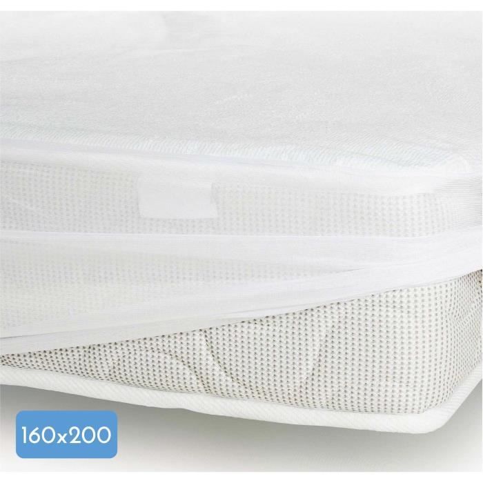 Mattress protector - 160 x 200 cm x 25 xm - 100% Cotton - 170 G/M2 - LOVELY HOME