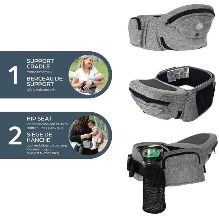 Baby Carrier - Hip Seat - DREAMBABY - Up & Go - Grey