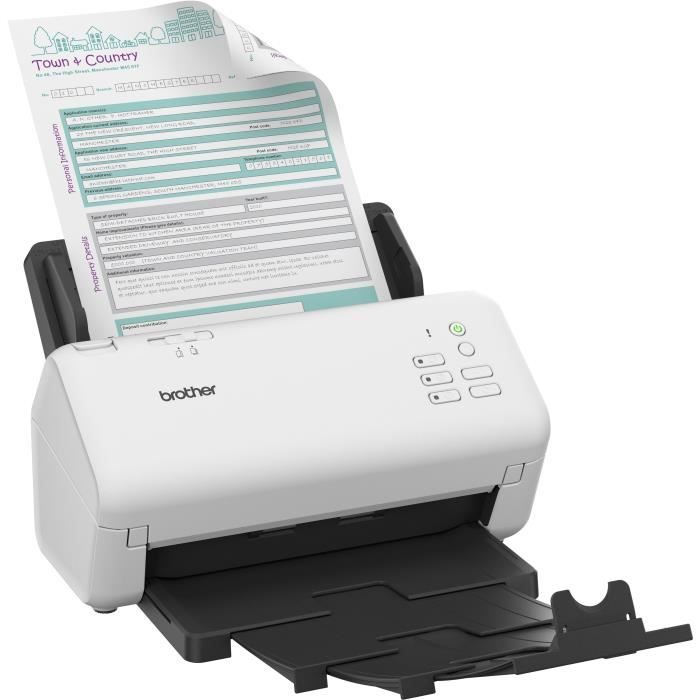 Scanner - BROTHER - ADS-4300 - Office Documents - Duplex - 40 ppm/80 ipm - Ethernet - ADS4300NRE1