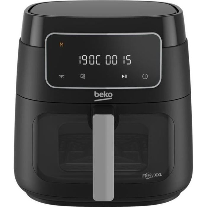Multifunctional hot air fryer - BEKO - FRL3374B - 1900 W - 7.6 L for 2 kg of fries - LCD touch screen - Black