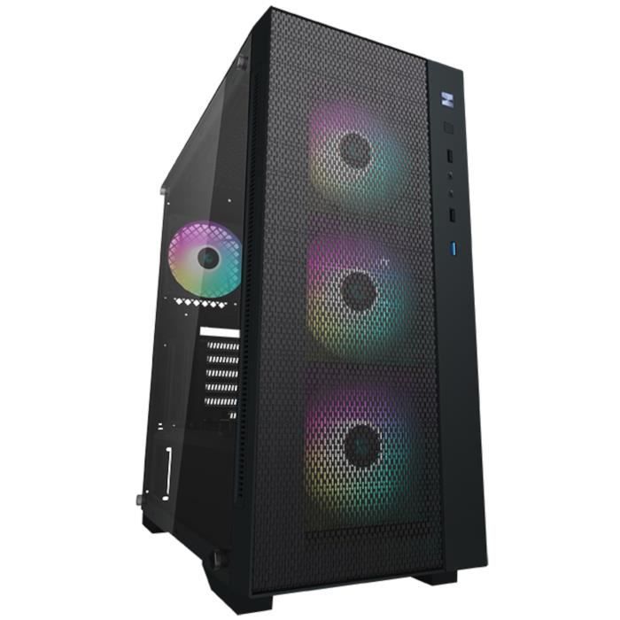 PC case - DEEPCOOL - MATREXX 55 Mesh ADD-RGB 4F (Black) - Case without power supply - Medium tower - E-ATX format