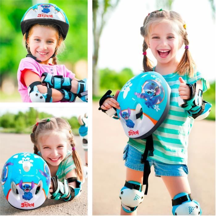 Sports helmet - DISNEY - STITCH - Size S - Adjustable head circumference 53/56cm - Ventilation and internal foam for greater comfort