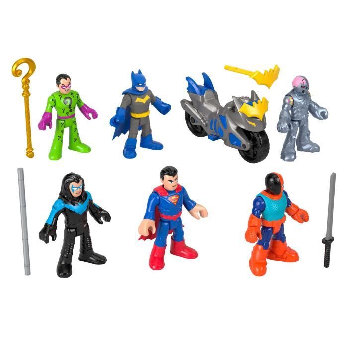 Imaginext-DC Super Friends-Deluxe Figure Set with 9 Elements - Imaginext - HXF94