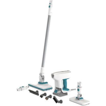 Multifunction steam mop - BLACK & DECKER - BHSM15FX08-QS - 1500 W - 8 accessories - White / Grey / Blue