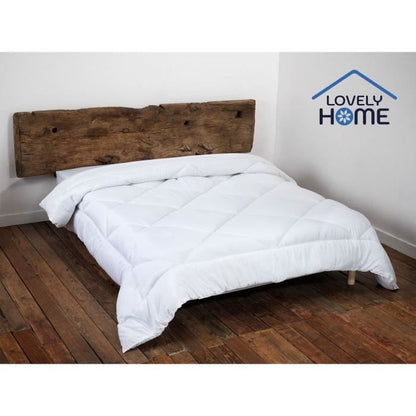 Duvet 140 x 200 cm - LOVELY HOME - Lightweight - 280 g/m² - Anti-dust mite - 1 person - White