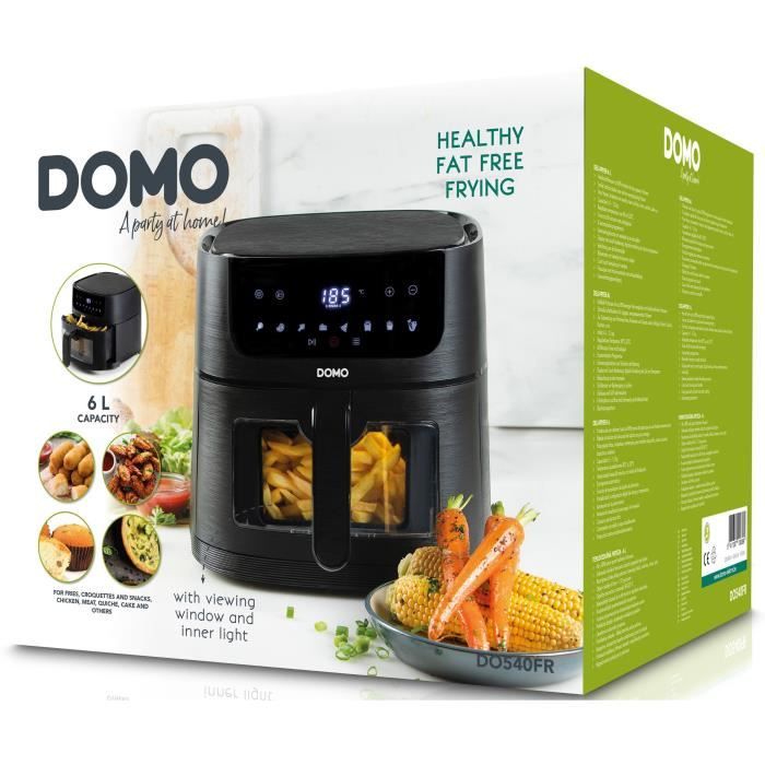 Hot air fryer - DOMO - DO540FR - 6L - Digital display - 8 programs - Deli-Fryer