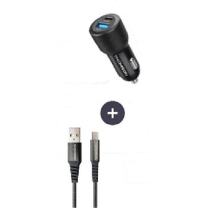 Charger + cable pack - THOMSON - 60 W car charger - USB-A to C 3A cable - length 1.5 m