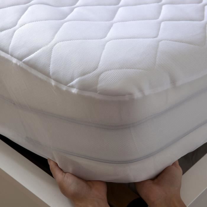Heated Mattress Topper - Imetec - 1 Place Adapto Maxi 195x90 cm - 6 Temperatures - Hypoallergenic Fabric - Constant Temperature