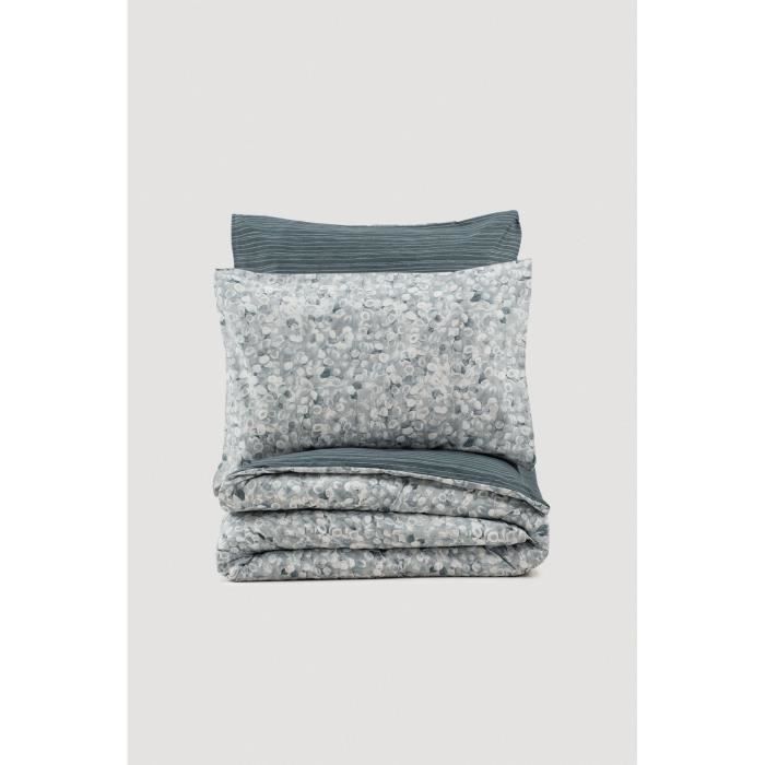 Bedding set - 1 duvet cover 220 x 240 cm + 2 pillowcases 60 x 60 cm - 100% cotton - Anthracite