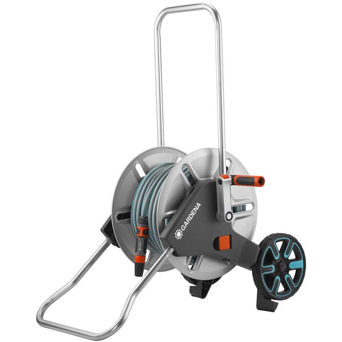 GARDENA AquaRoll M Metal Wheel Hose Reel Equipped