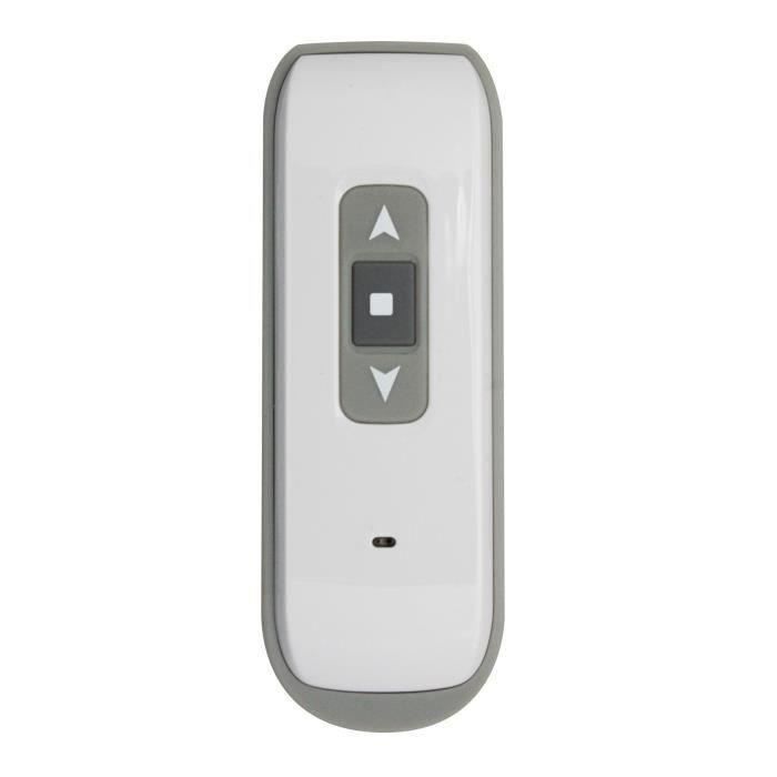 Roller shutter H155 x L120 cm PVC Invilished in width and height - Radio electric maneuver - White color -