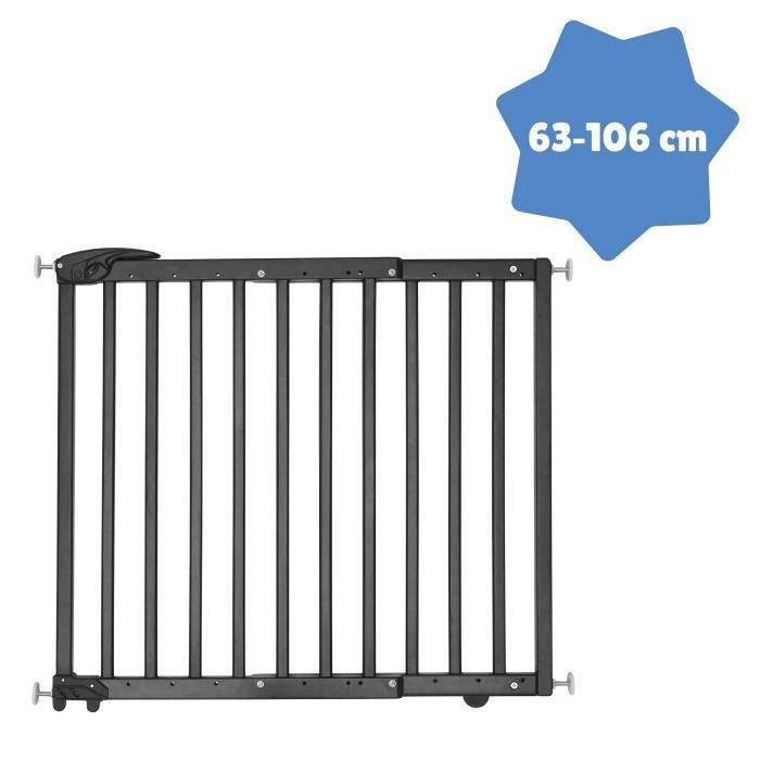 Badabulle Deco Pop Black Extendable Security Barrier Fixation Pressure & Screw (63.5 - 106cm)