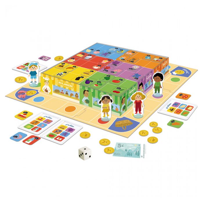 Board game - NATHAN - I buy - Shopping game with 6 shops, 15 to spend