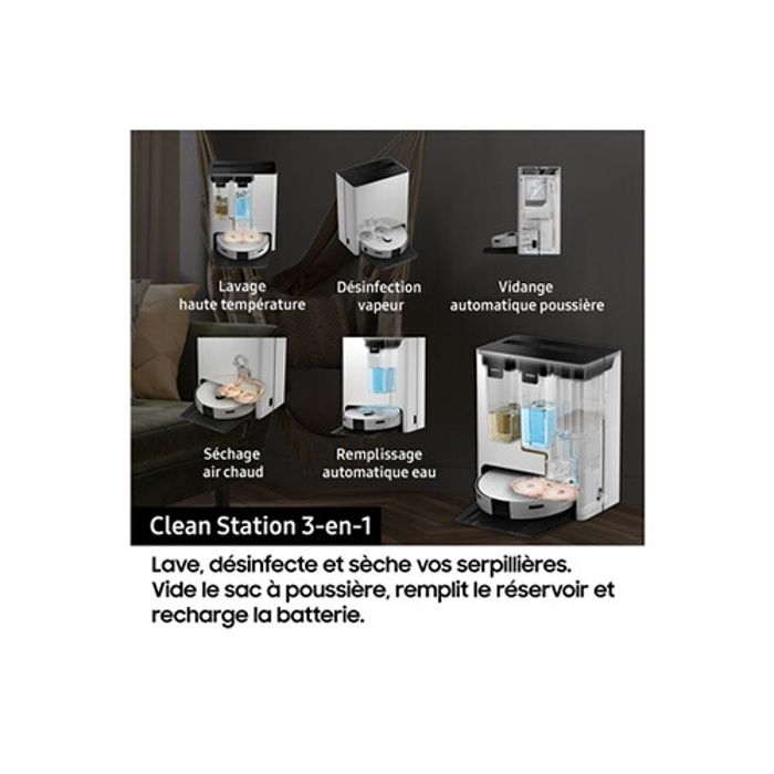 Samsung Jet Bot Combo VR7MD96B14G Robot Vacuum Cleaner - White - 2-year warranty