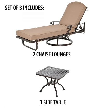 Savannah Swivel Chaise Lounge Set Of 3
