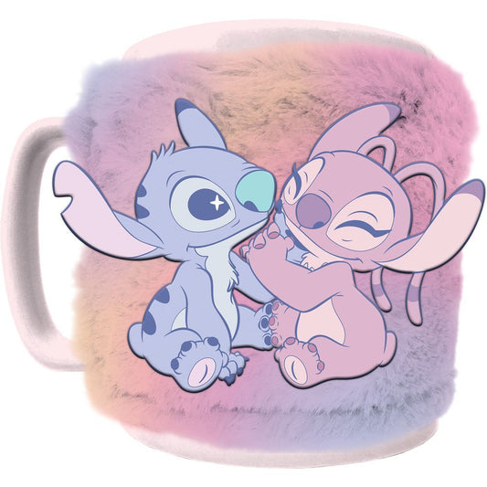Disney Angel & Stitch Mug with teddy bear cover 440ml