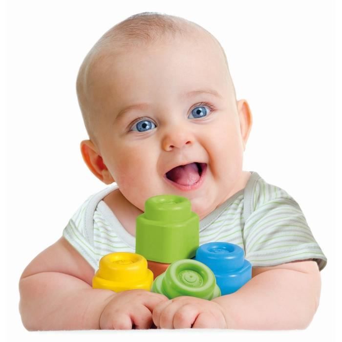 Clementoni - Clemmy Baby - Bag of 40 soft cubes - Unisex - From 9 months - Soft cube ensures safety and can be moved