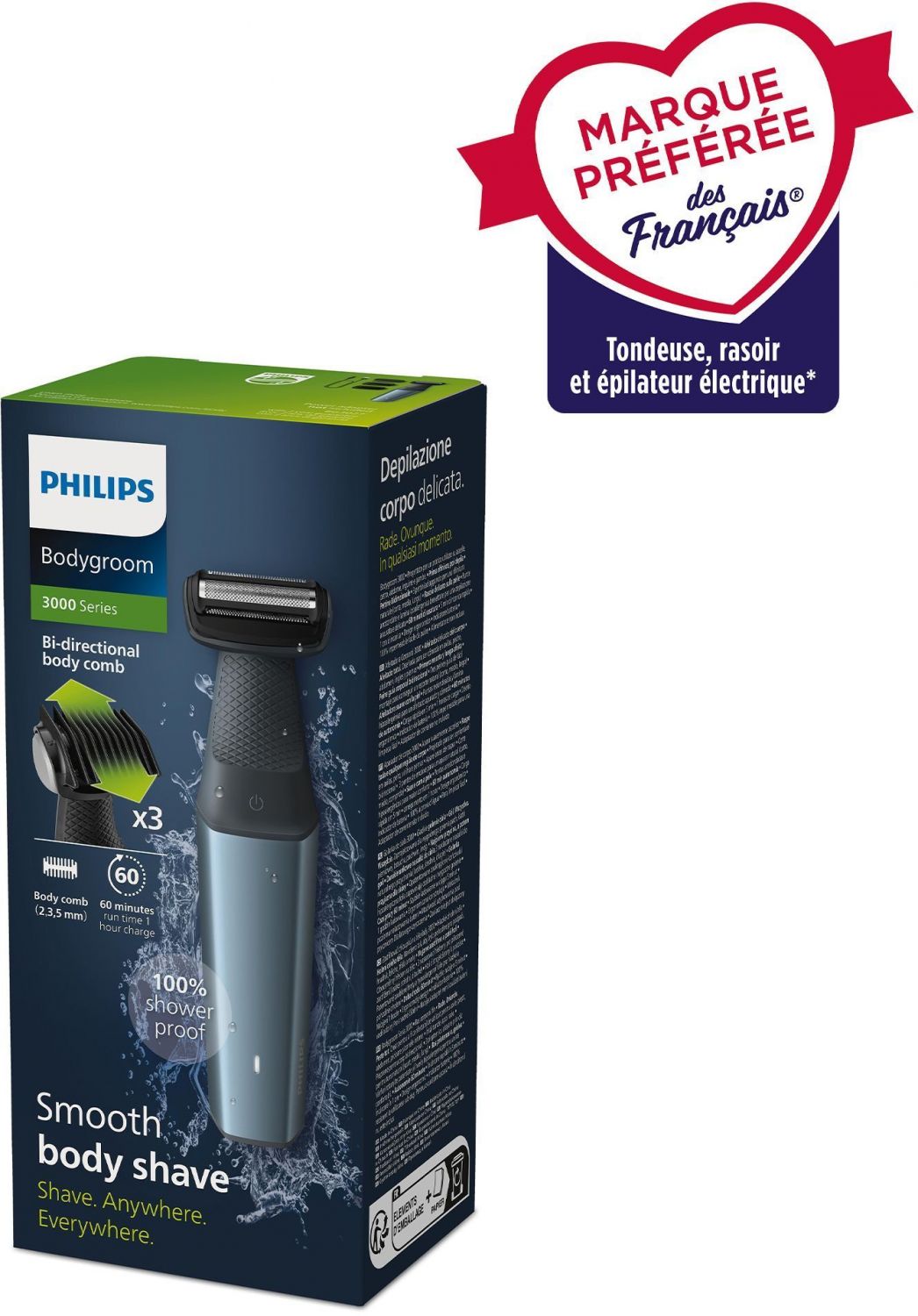 Philips BG3027 05 Men's Body Trimmer BLUE GREY