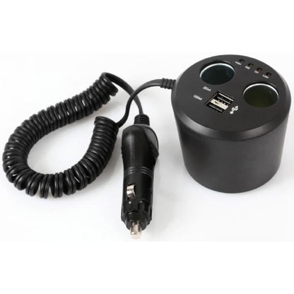 AUTO-T USB Cigarette Lighter Socket On Drink Holder 12 / 24V