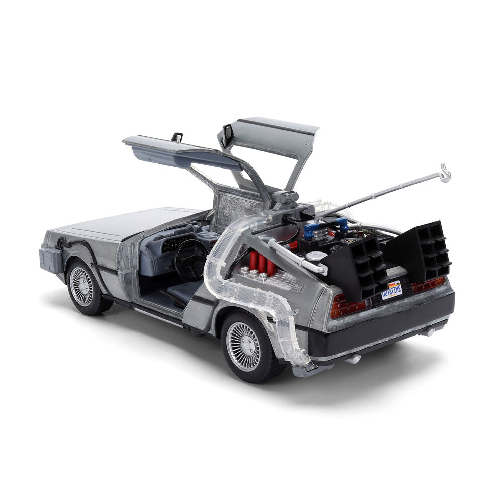 Back to the Future 40th Anniversary Time Machine Hollywood Rides Dlorean replica